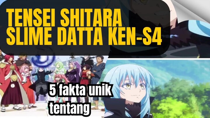 5 Fakta unik menarik tentang anime Tensei shitara slime datta ken season 4