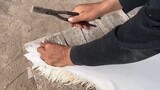 The Process Of Turning Sheep Wool Into A luxury Blanket