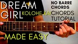 Kolohe Kai - DREAM GIRL Chords (EASY GUITAR TUTORIAL) for Acoustic Cover