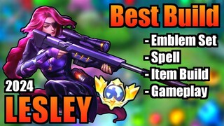 LESLEY BEST BUILD 2024 | TOP 1 GLOBAL LESLEY BUILD | LESLEY - MOBILE LEGENDS | MLBB