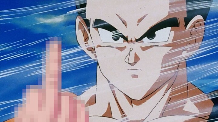 Gohan learns his lesson (adding a middle finger green screen)