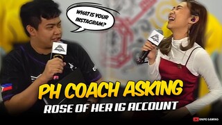 WHEN THIS FILIPINO COACH ASKED ROSE HER INSTAGRAM. . . 😮