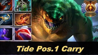 TideHunter Pos1 Safelane Carry อันดับอมตะ ไฮไลท์ Meta ใหม่ Dota 2
