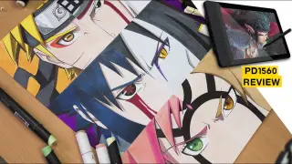 Drawing Naruto/Jiraiya, Sasuke/Orochimaru, Sakura/Tsunade + Gaomon Pd1560 Review