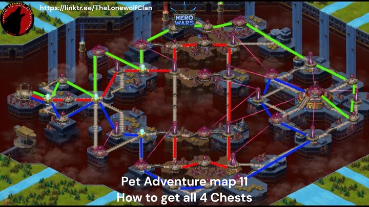 Hero Wars Pet adventure map 11 Ghirwil City Depths Guide