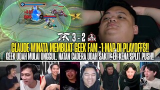 CLAUDE WINATA BUAT GEEK FAM -1 MAP DI PLAYOFFS!! REAKSI STREAMER FNATIC ONIC 3-2 GEEK FAM MPL ID S13