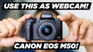 How to use EOS M50 as WEBCAM! Canon EOS Webcam Utility (FREE!)