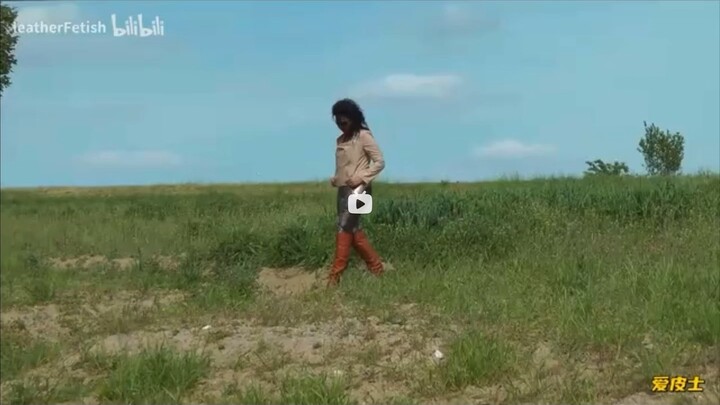 Women walking in wild with brown boots