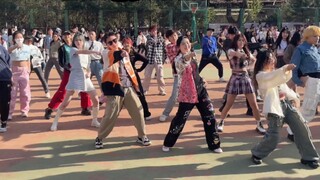 Dance break everyone takes off! Peking University's fourth random dance LESSERAFIM EASY