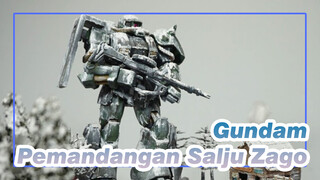 Gundam|【Produksi Model】skala 1/144  [Adegan Gundam] Pertunjukan Pemandangan Salju Zago