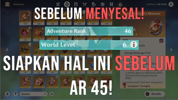 SIAPKAN INI SEBELUM NAIK AR 45! - Genshin Impact Indonesia