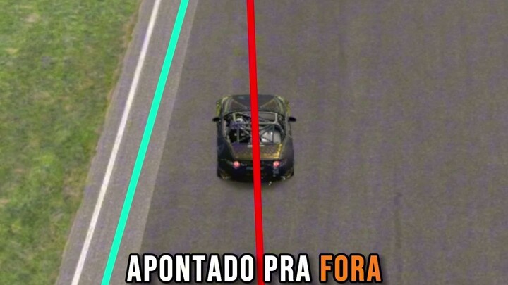 A análise da trajetória de um carro de corrida
