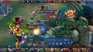 Harley gameplay spell Flameshot !!! | MLBB Mobile Legend