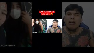 jangan paksa donk hapus tato 😭 || Ome TV Prank #ometv #duet #ometvprank #reaction #ometvgombal