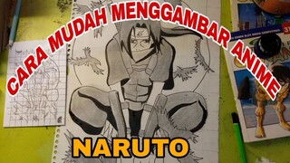 cara mudah menggambar anime Naruto