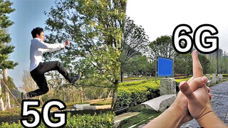 Current 5G speed vs. Future 6G speed. FOV demonstration