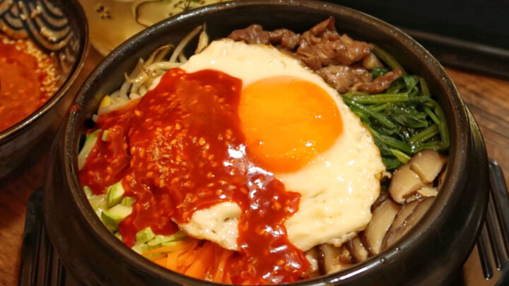 Homemade bibimbap, Korean tofu soup, Itaewon Class style