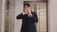 Untying the tie while walking, I love watching handsome guys walk…