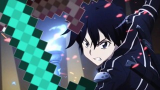 Sword Art Online, tetapi efek suara Minecraft (versi modifikasi)