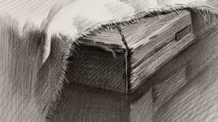 【静物素描】衬布毛边的画法
