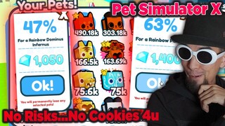 Got So Lucky Taking Chances Fusing Rainbow Pets in Roblox Pet Simulator X