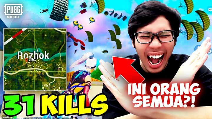 MENEGANGKAN! KOTA INI DIPENUHI PARASUT! TEMBUS 31 KILLS! - PUBG MOBILE