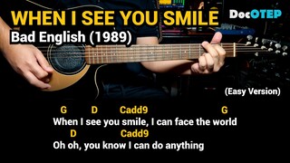 When I See You Smile - Bad English (1989) - Easy Guitar Chords Tutorial with Lyrics Part 2 SHORTS