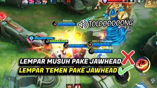Lempar Musuh Pake JAWHEAD❌ Lempar Temen Pake JAWHEAD ✅ - MOBILE LEGEND INDONESIA