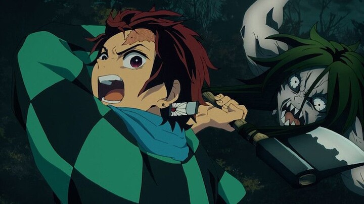 The first time he fought a demon, Tanjiro's iron head skill was very effective. It was really too ha