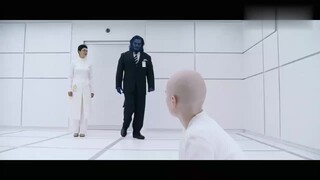 'X-Men' Beast looks surprised as he approaches kid who can remove mutant genes