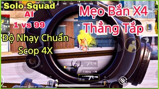 PUBG Mobile | Chia Sẻ Mẹo Bắn Scop 4x Thẳng Tắp - Độ Nhạy & Tay Cầm - Chuẩn Cho X4 | NhâmHNTV