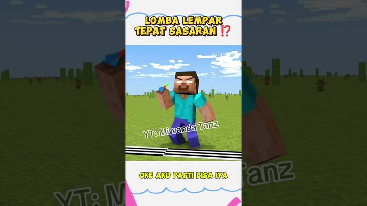 LOMBA TEPAT SASARAN PAKAI KEKUATAN SUPER HEROBIN ⁉️ #skibiditoilet #pomni #sakura #minecraft #tvman