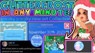 MORE BADGES?! GLITTERFROST UPDATE COMES ANY MINUTE NOW TODAY! EVERYTHING ROBLOX ROYALE HIGH WINTER