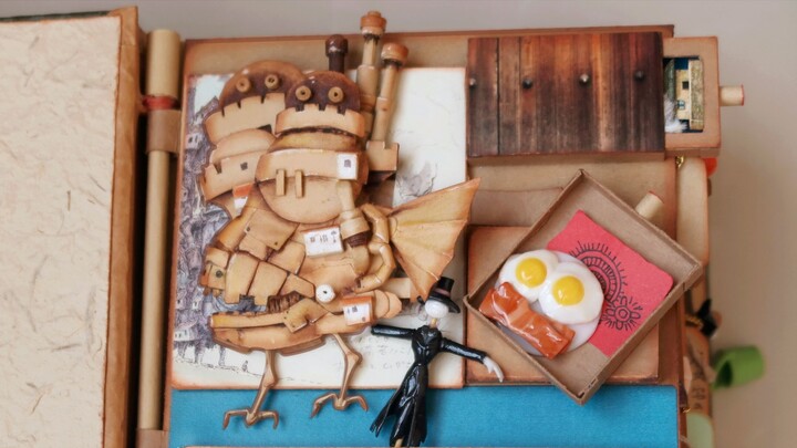 Hide Hayao Miyazaki's world in a book and look through the hand-made junk journal