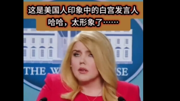 This is how Americans picture the White House Press Secretary! Haha, so spot-on…