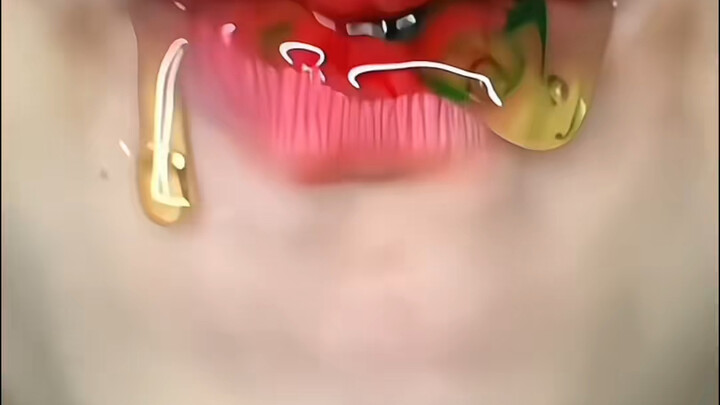 Little emoji devours it in one bite!