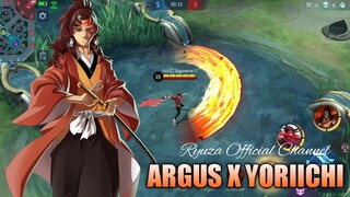 ARGUS X YORIICHI SKIN SCRIPT [DEMON SLAYER] FULL EFFECTS - MOBILE LEGENDS