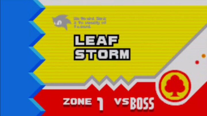 Sonic Rush NDS (索尼克冲刺) S Rank Leaf Storm Zone 1 vs Boss