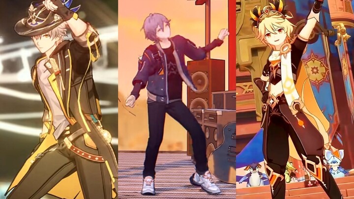 In the miHoYo trilogy, only one of the three male leads can’t dance—I’m not saying who.