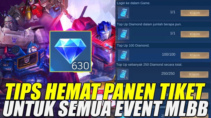 TRIK HEMAT PANEN TIKET TRANSFORMERS, DIJAMIN AUTO PANEN SKIN EPIC! | MOBILE LEGENDS