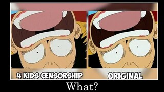 ONE PIECE WITHOUT CENSORSHIP | 4KIDS compare with ORIGINAL 4 Episode