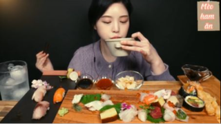 Kimbap, sushi, sashimi, trái cây phần 5 #mukbang