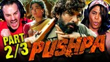 PUSHPA: THE RISE Movie Reaction Part 2/3! | Allu Arjun | Fahadh Faasil | Rashmika Mandanna