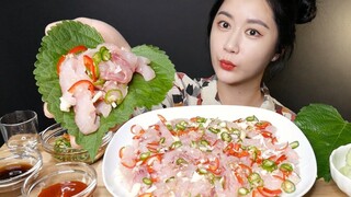 [ONHWA] Suara mengunyah sashimi ikan mas rumput!