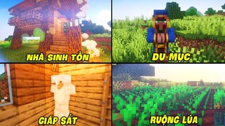 MINECRAFT 1.14 SINH TỒN - TẬP 2 | XÂY NHÀ KHỞI ĐẦU VÀ TÌNH CỜ GẶP DÂN LÀNG DU MỤC