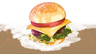 Menggambar Burger Anime/ food art burger special