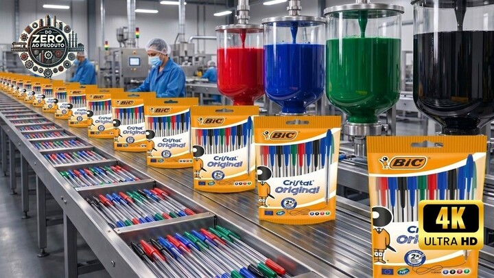 Você Não Imagina Como as CANETAS BIC são Feitas | Do Zero ao Produto| Do Zero ao Produto