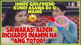 Sa wakas! ALDEN umamin ng hinde girlfriend kundi asawa nia si MAINE