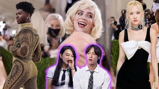 Korean Teens React To 2021 Met Gala Styles!!!