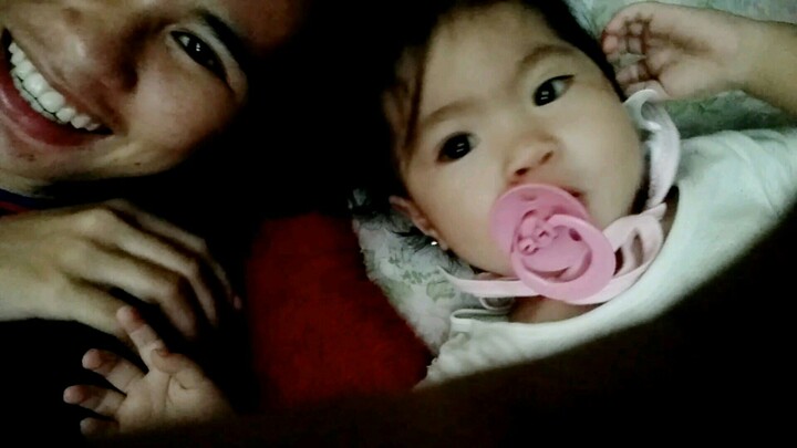 With this cute baby😘